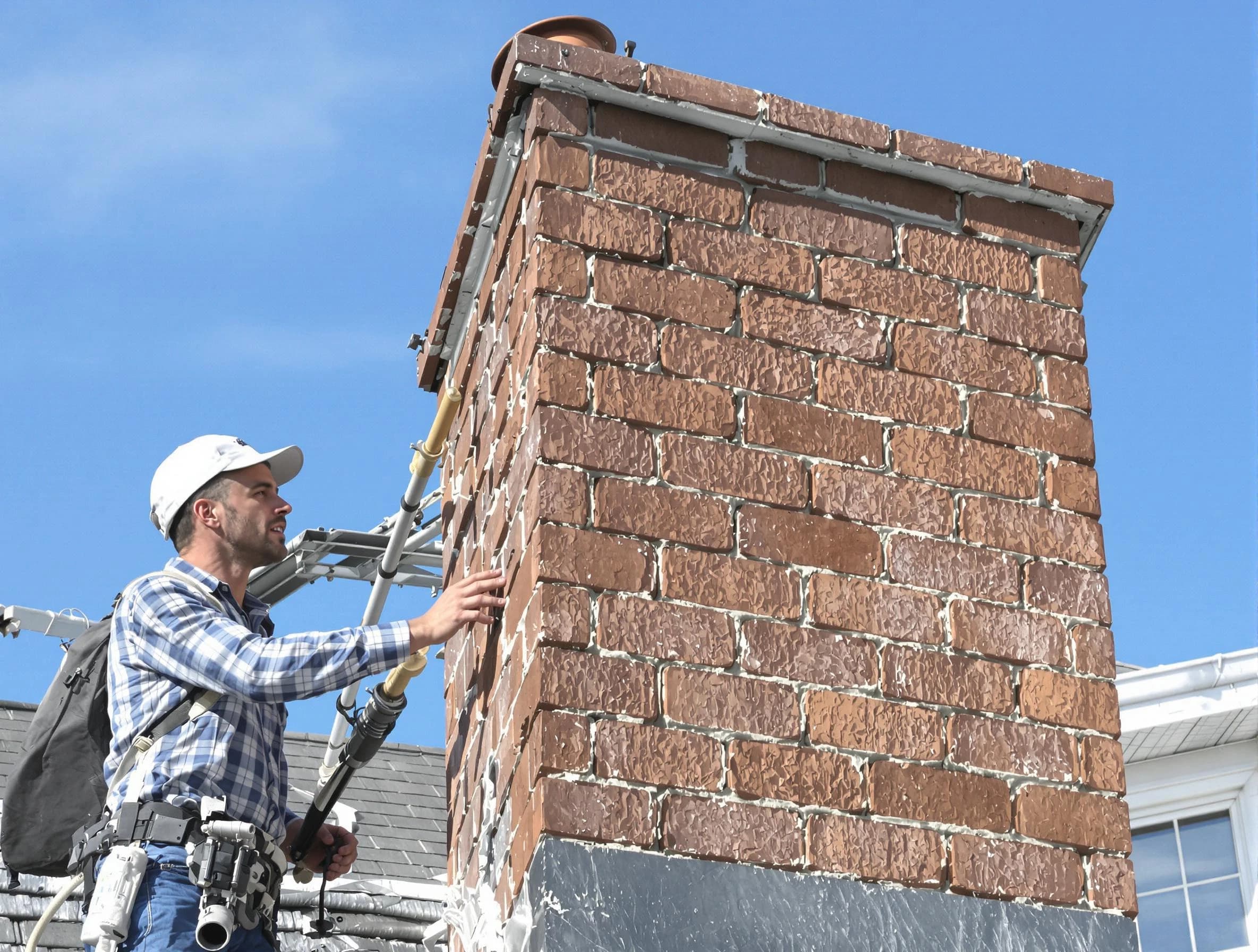 Brickwork for a chimney rebuild by Spring Hill Chimney Sweep in Spring Hill, TN