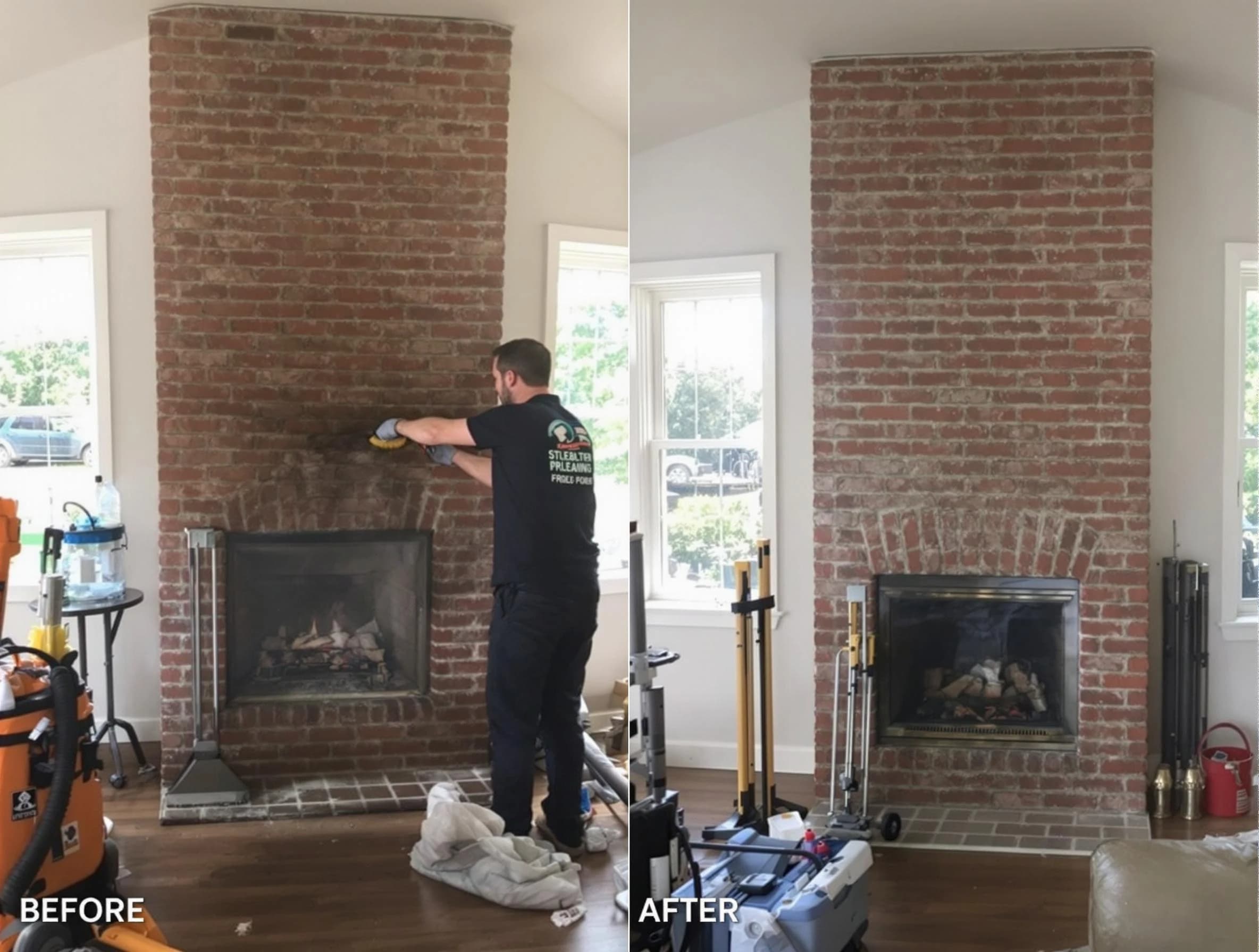 Finished chimney sweeping service by Spring Hill Chimney Sweep in Spring Hill, TN