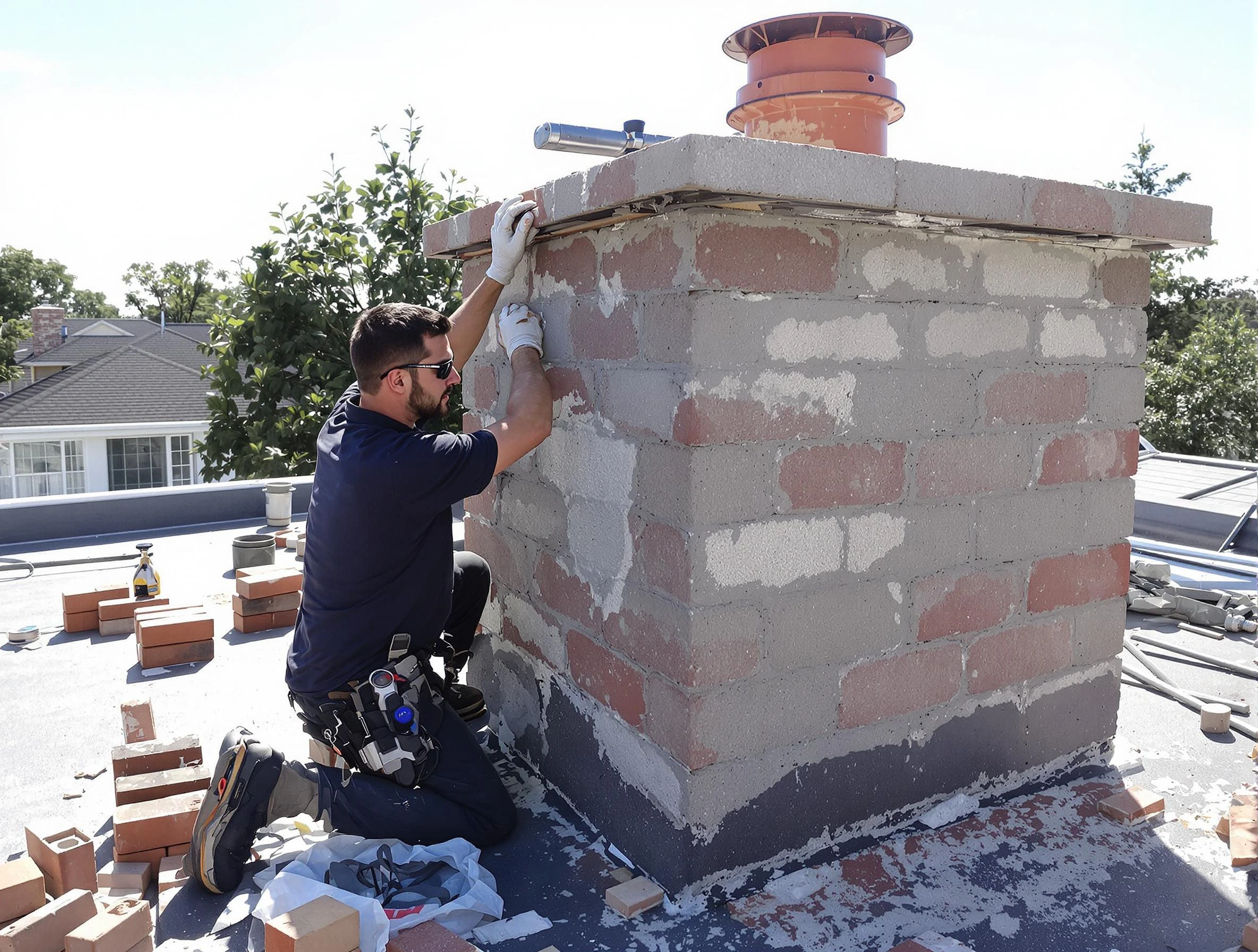 Advanced chimney repair process by Spring Hill Chimney Sweep in Spring Hill, TN